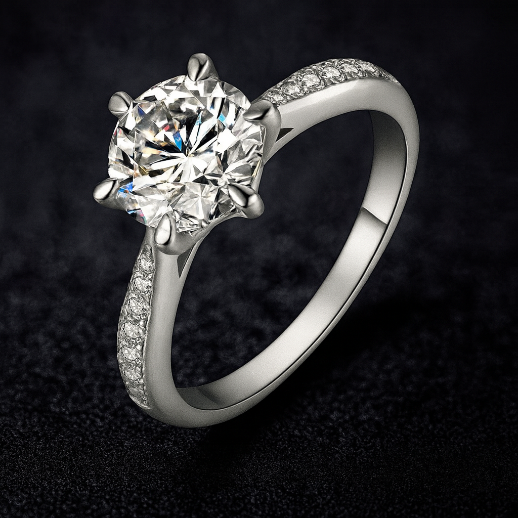 Moissanite Solitaire Ring