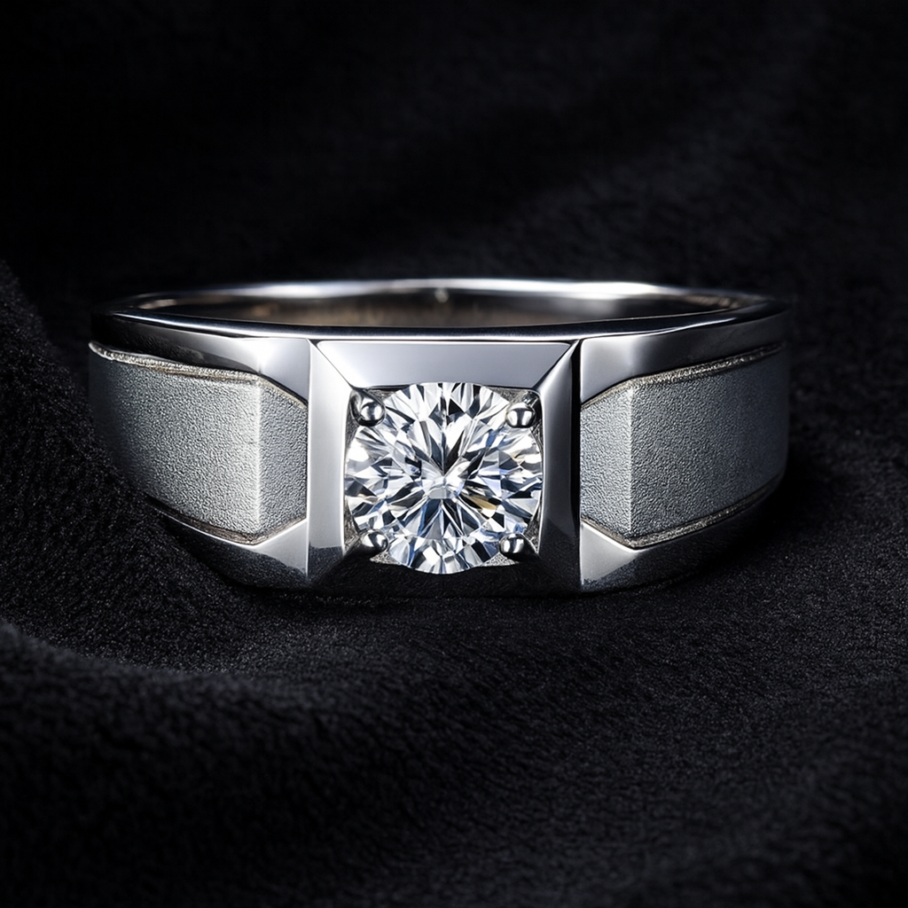 Single Moissanite Stone Ring