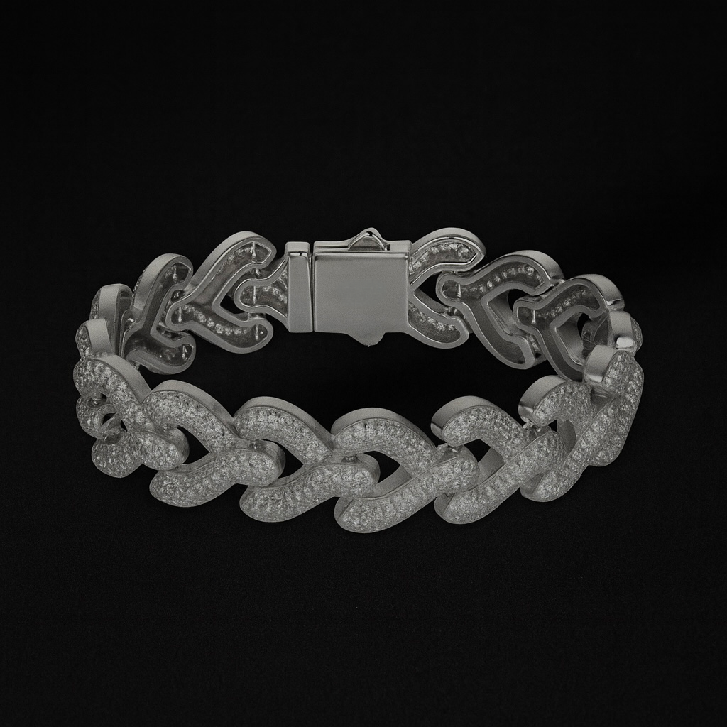 Moissanite Fish Bone Bracelet