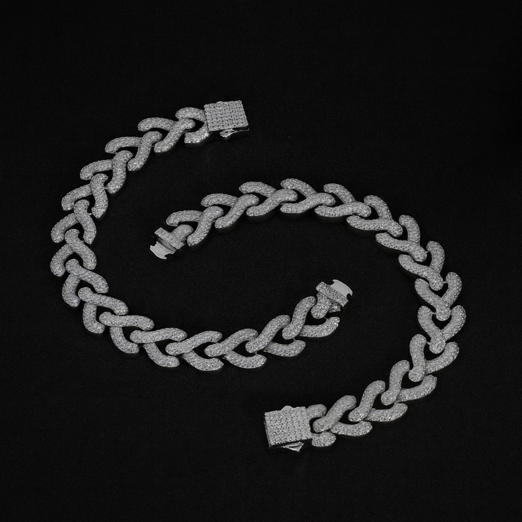 Moissanite Fish Bone Bracelet