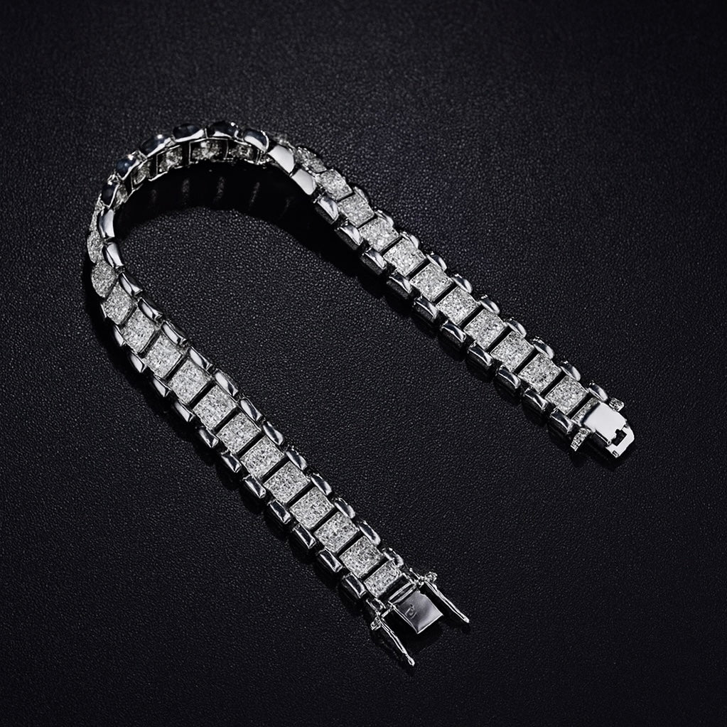 Moissanite Watch Chain Bracelet