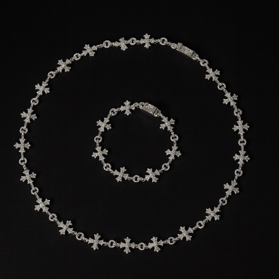 Moissanite Cross Chain