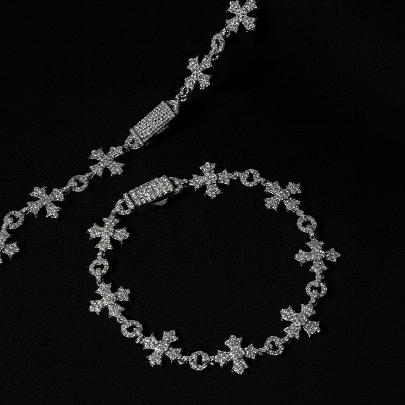 Moissanite Cross Chain