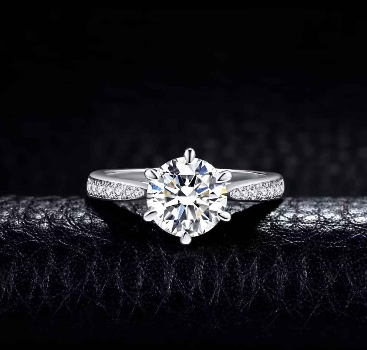 Moissanite Solitaire Ring