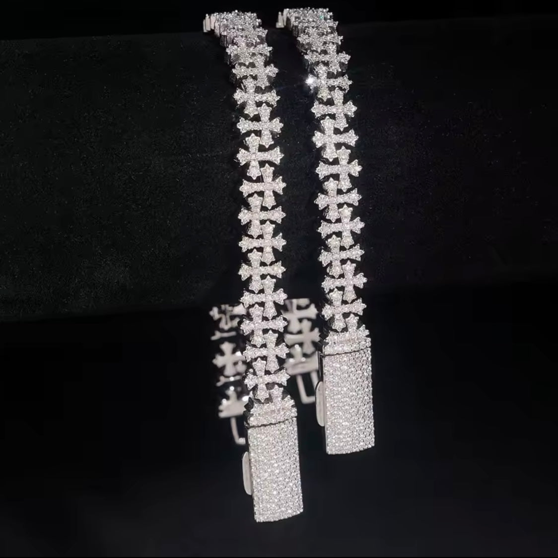 Moissanite Cross Bracelet