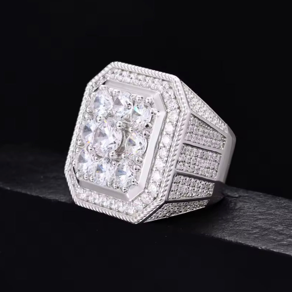 Moissanite Square Ring