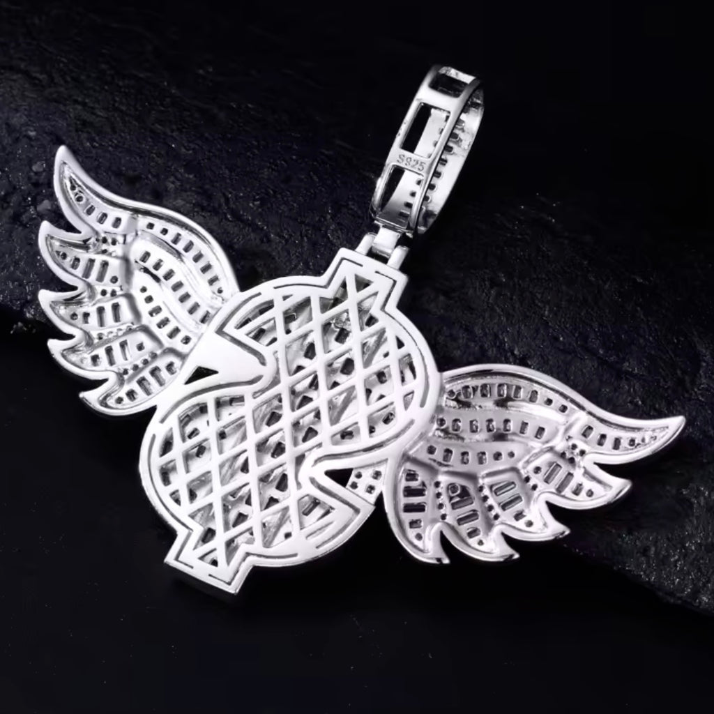 Moissanite Angel Wings Pendant